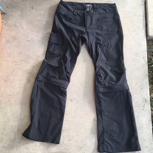 REI black quick dry convertible pant size 4 petite